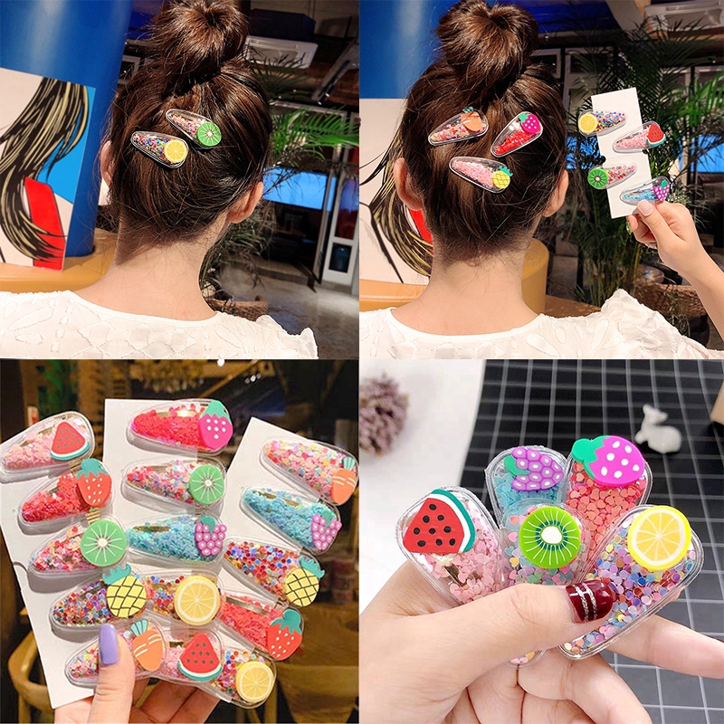 Buah jepit rambut Warna pasir hisap anak anak lucu jepit Buah jepit rambut Warna pasir hisap anak anak lucu jepit