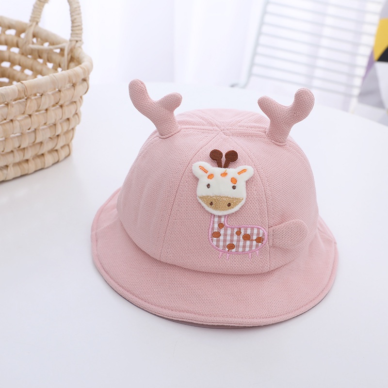 Topi Bucket Bayi Topi Anak Bayi Import Victori Fashion Baby Bucket Hat-Rome pink