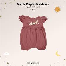 Boho Baby Bordir Bodysuit 0-2 Tahun BohoBaby BohoPanna CBKS-BOHO Mauve