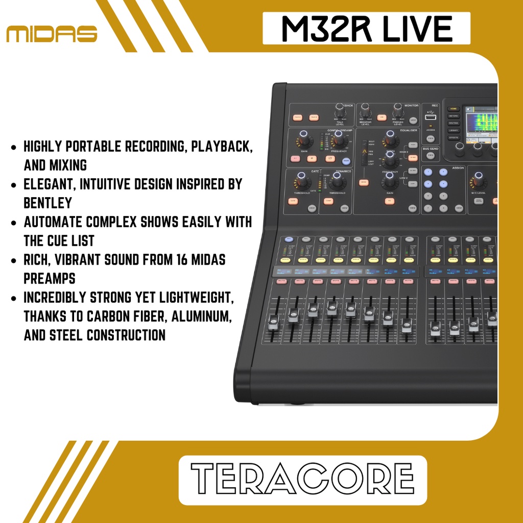 Midas M32R Live M32-R M 32 Digital Mixer 16 Channel 40 Input Original