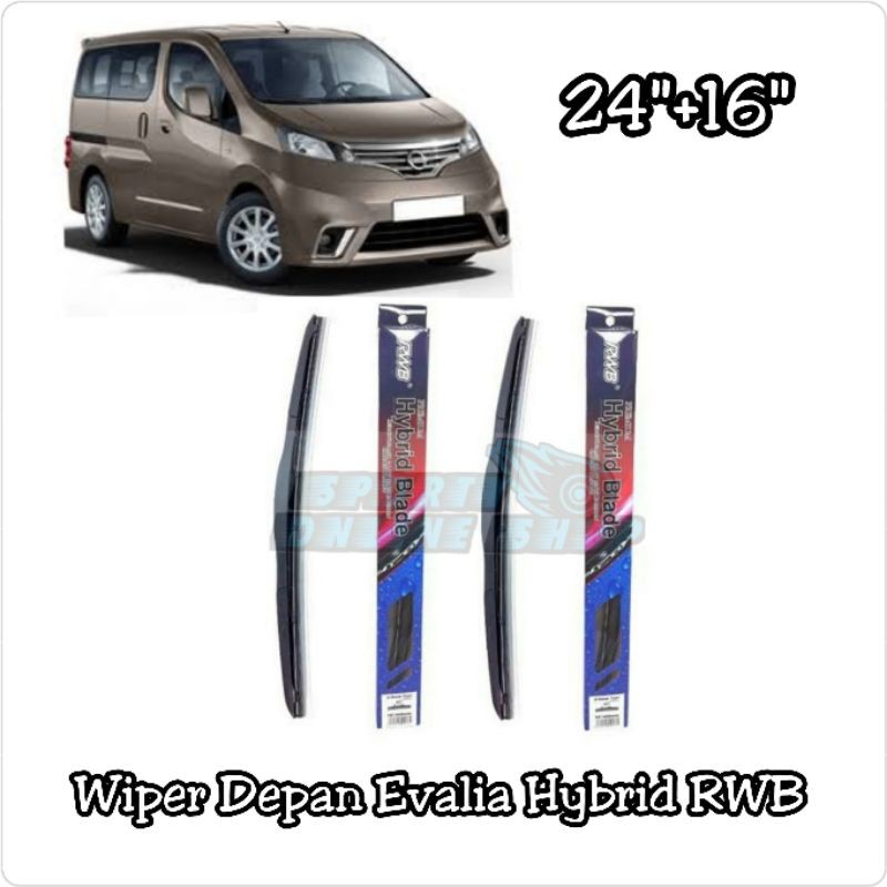 Wiper Depan Evalia 24&quot;+16&quot; Hybrid Merk Rwb