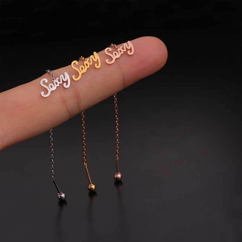 1 Pcs Simple Style Geometry Shape Long Chain Eardrop Piercing Earring for Dance Party Stylish Accessories