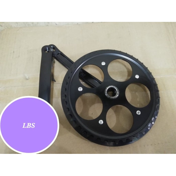 SINGLE CRANK 44T HITAM DONAT L CRANK FIXIE 44T DONAT SINGLE