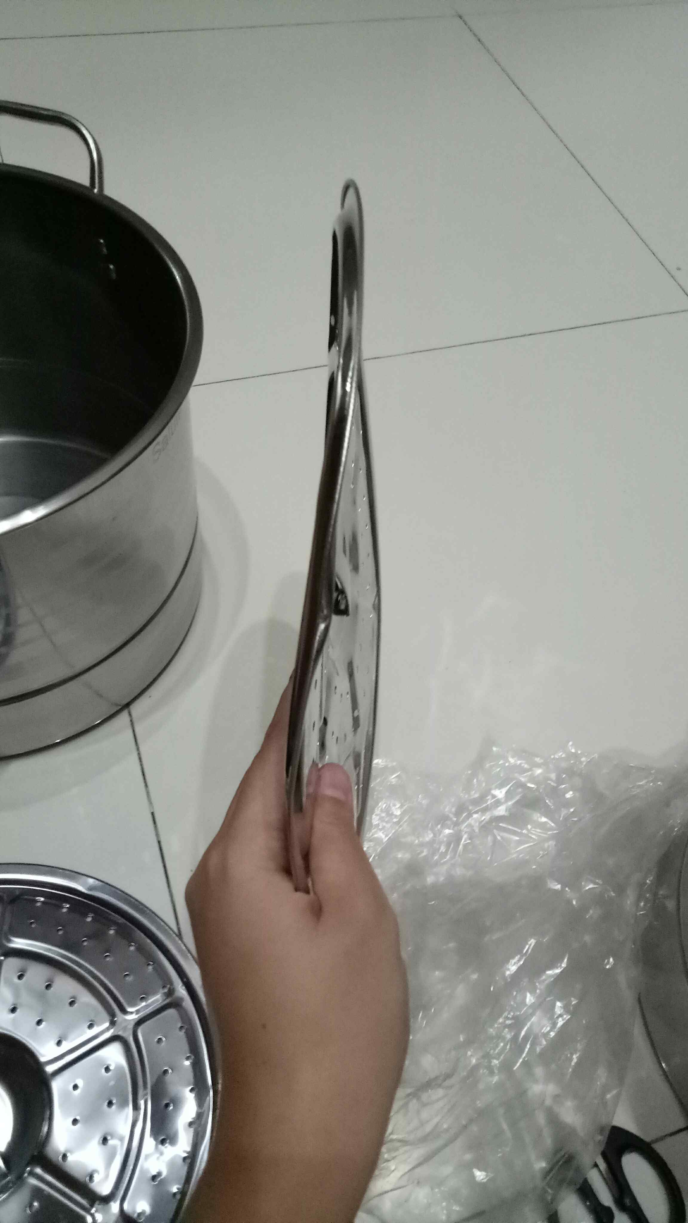 Panci Set Steamer Stock Pot Stainless 4 In 1 (4pc)