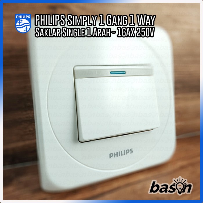 PHILIPS Simply 1 Gang 1 Way | Saklar Single 1 Arah