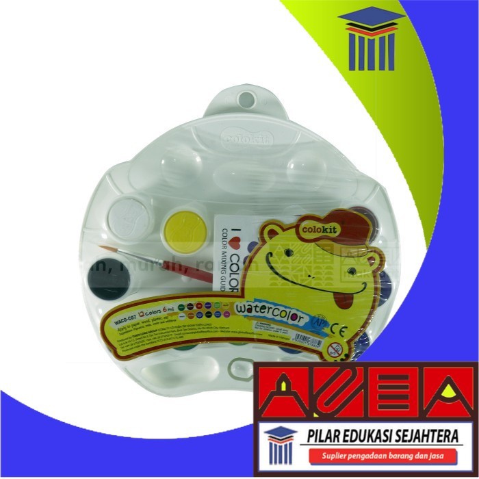 

WATERCOLOR / CAT AIR COLOKIT 12 WARNA 6ML + KUAS MURAH