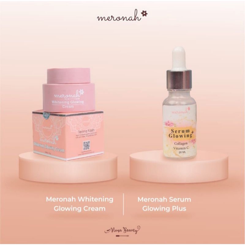 MERONAH WHITENING GLOWING CREAM 2in1 BPOM [NA18181900826]