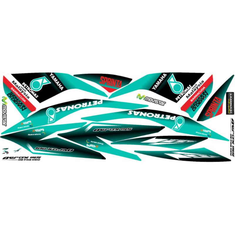 Stripping Decal full body Aerox 155 Petronas