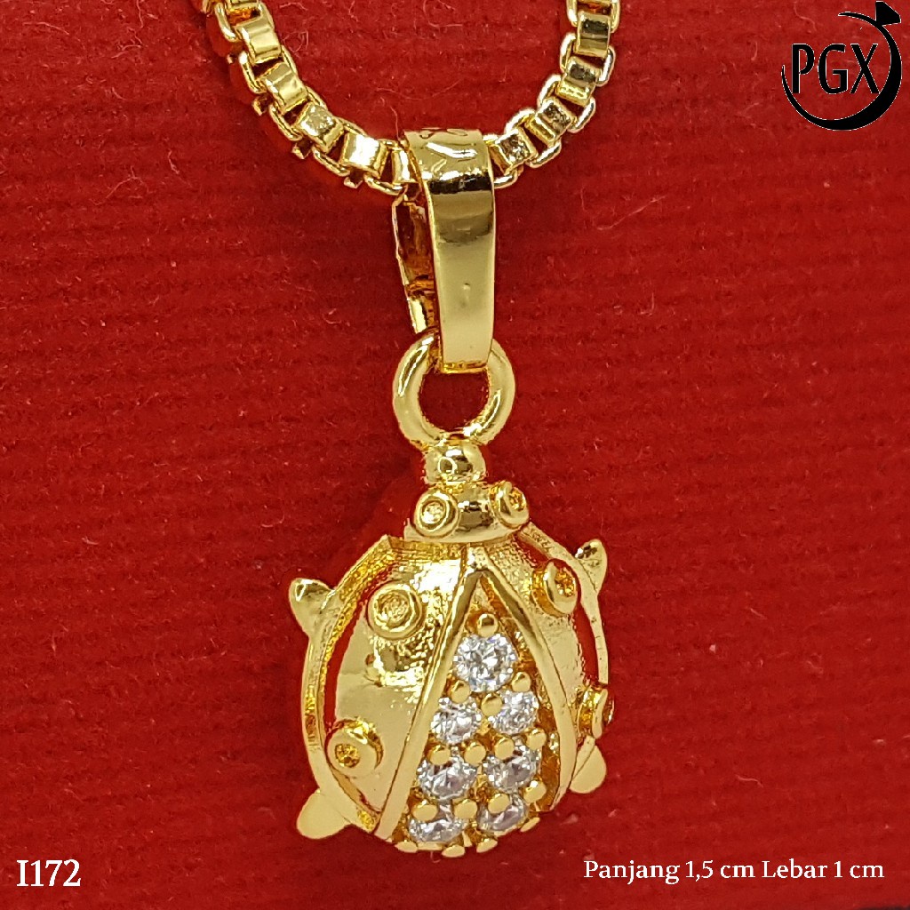 PGX Liontin Kalung Xuping Wanita Perhiasan Lapis Emas Aksesoris Fashion - I172