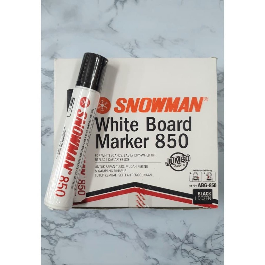 

SNOWMAN 850 SPIDOL JUMBO BESAR WHITEBOARD 850 - Hitam