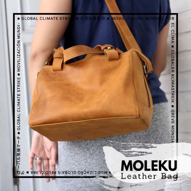 Tas hand bag Wanita kulit asli tas selempang wanita bahan Premium Crazy Horse