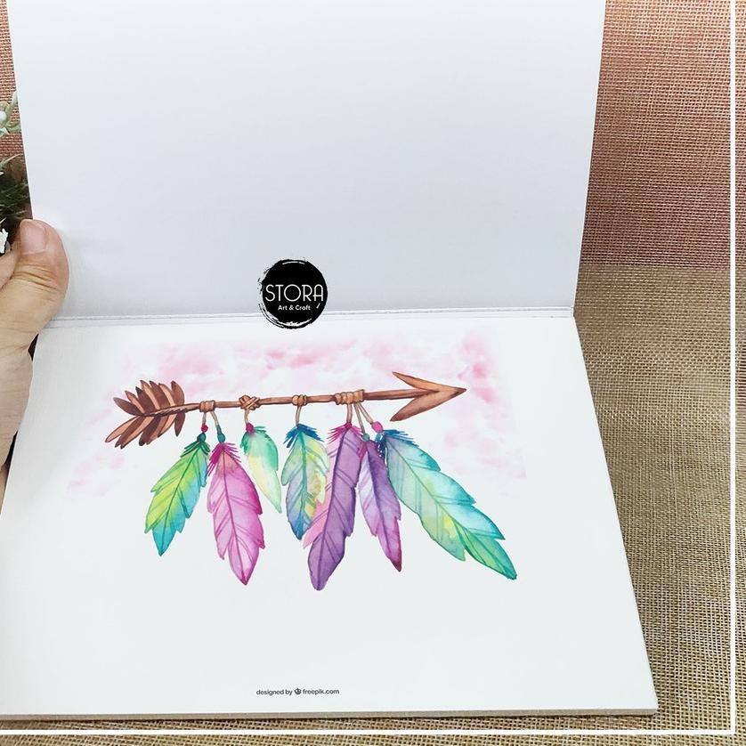 

^-8 V-Tec Watercolor Pad Fine Art Paper Painting Book A5 300 Gsm Mewarnai ^