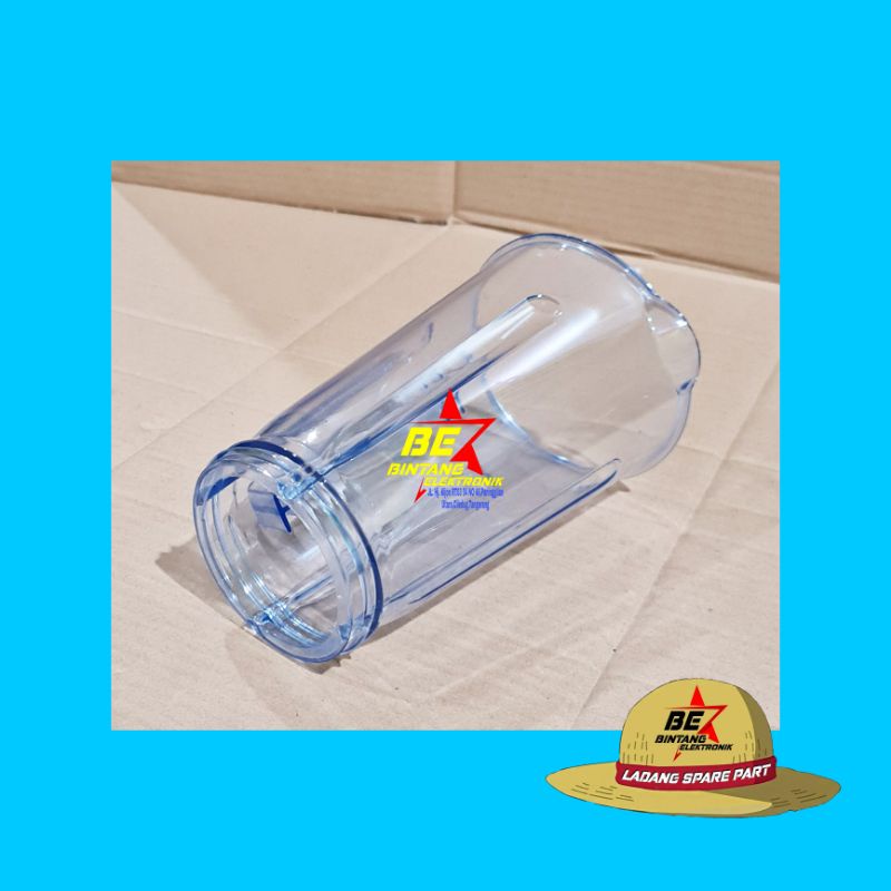 1  Gelas Tabung Jar Blender Miyako Sanex GMC Nasional omega plastik 1liter-3
