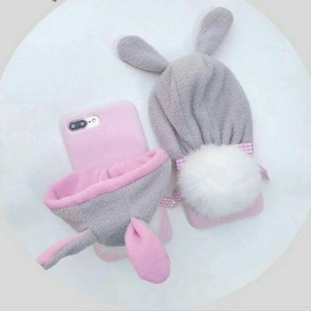 VIVO V5/ V5S / V5 LITE & VIVO V7 Softcase Kelinci Bertopi