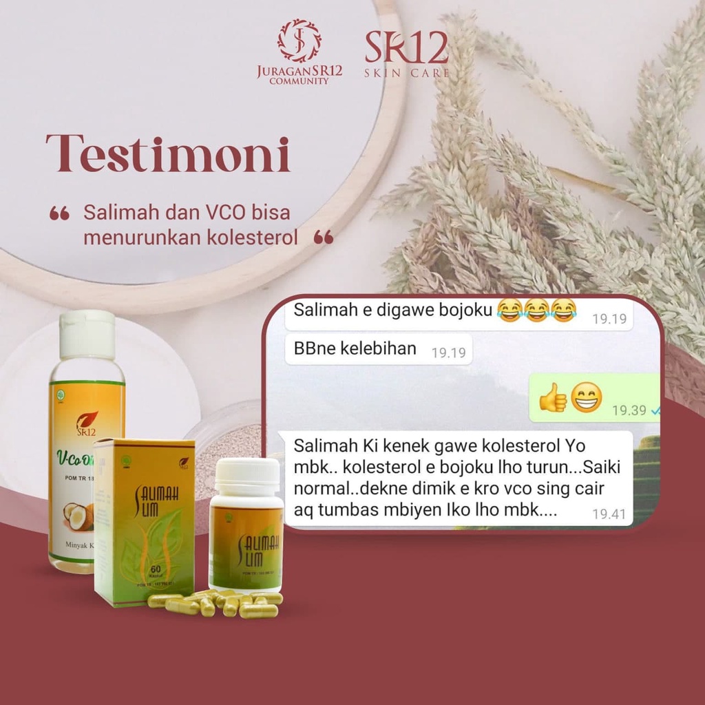 Salimah Slim SR12 SR 12 Herbal Pelangsing Penurun Berat Pengurus Badan Ampuh Detoks Detox Tubuh Pembakar Lemak Perut Pengurang Nafsu Makan Pelancar BAB