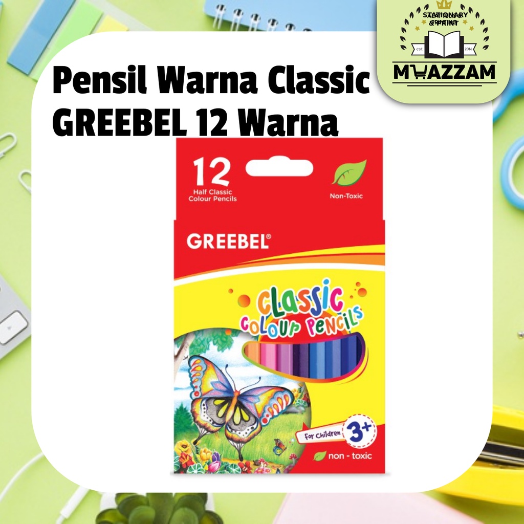 

GREEBEL Classic Pensil 12 Warna Pendek
