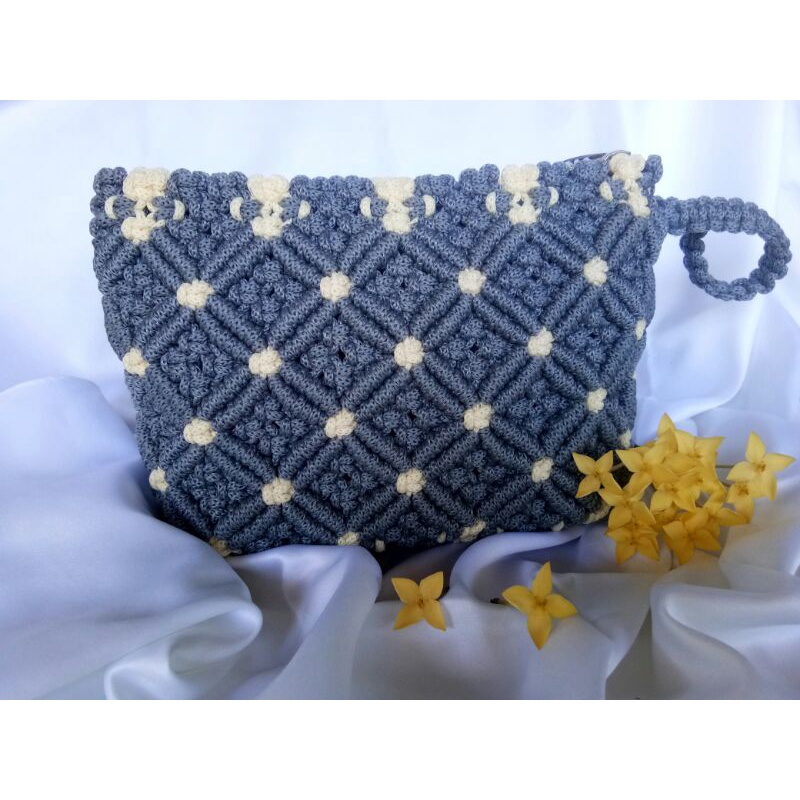 DOMPET RAJUT TALI KUR/DOMPET WANITA/DOMPET RAJUT