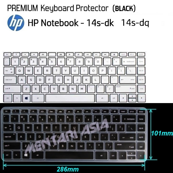 Keyboard Protector HP NoteBook 14s-dk - Premium  BLACK