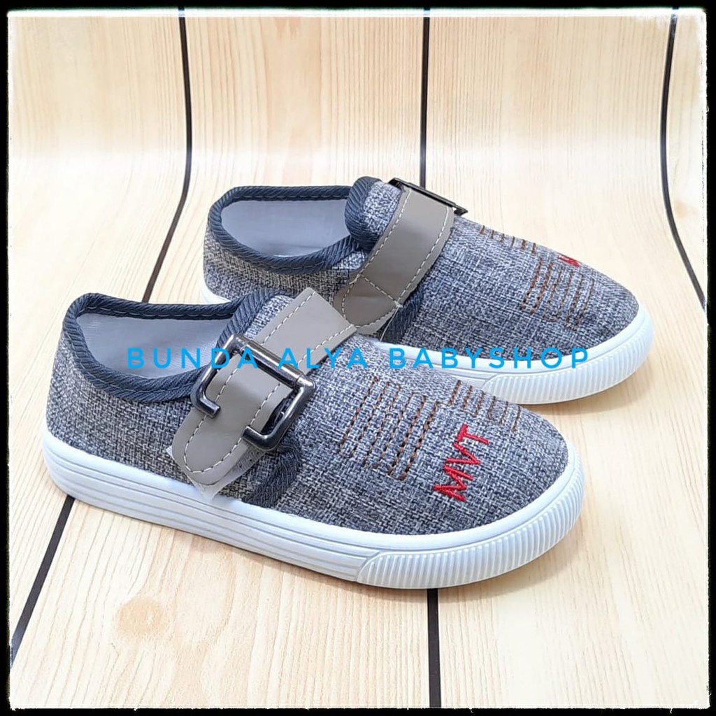 Sepatu Anak Laki Laki IMPORT 1 - 7 Tahun ABU ABU Sepatu Anak Cowok Premium MVT Size 21 - 35