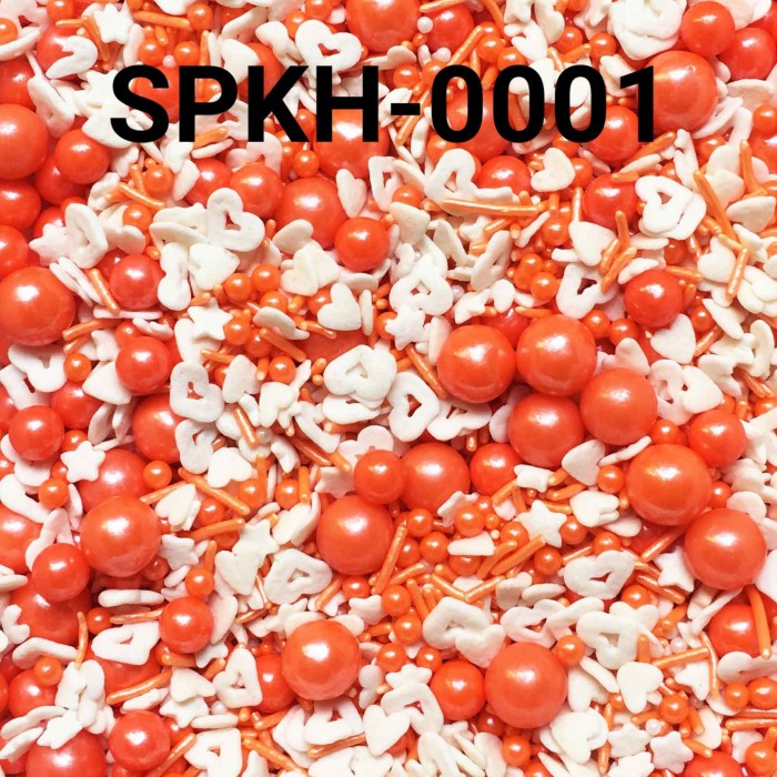 

SPKH-0001 SPRINKLES SPRINKLE SPRINKEL 500GR HATI MESES ORANGE BERKUALITAS