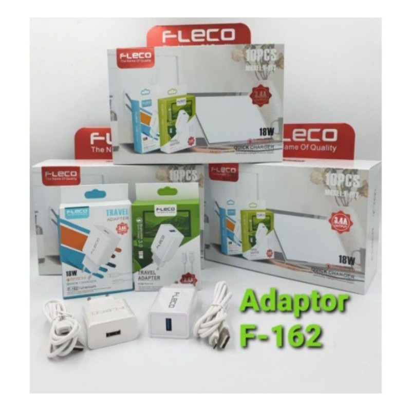 ECER Charger CHARGE Fleco 1usb 18w F-162 Casan Fleco 1usb 18w PLUS KABEL ECER