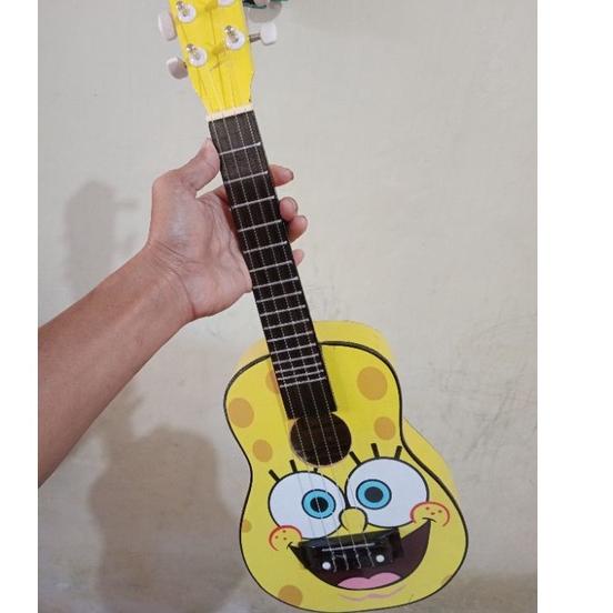 langsung pesan-- ukulele gambar spiderman/ukulele kado hadiah/gitar mini murah/kentrung senar 4 & senar 3-1