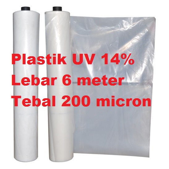 Plastik UV 14% Lebar 6 Meter Tebal 200 micron