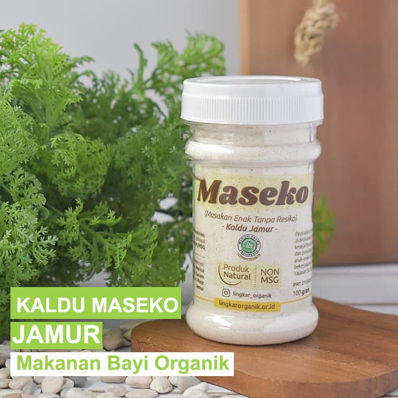 

Kaldu Jamur Non MSG Maseko Untuk MPASI Bubuk Organik Kemasan Botol 100 Gram Lingkar Organik