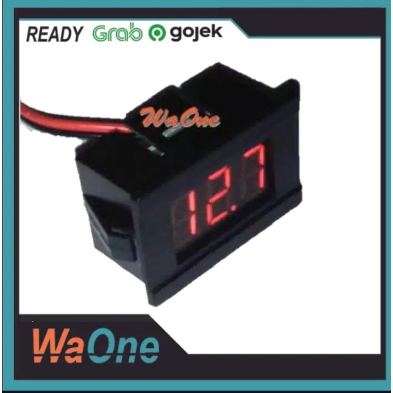 Digital Voltmeter DC LED Merah