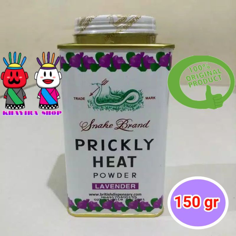 Bedak Prickly Heat Lavender 150 Gr/Bedak Ular/Bedak Gatal
