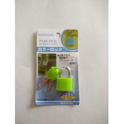 Gembok Untuk Tas Kecil, Hijau Neon, Kanzawa 23mm