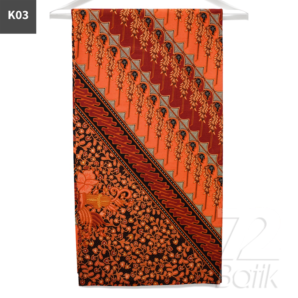 KAIN BATIK PREMIUM Bahan Katun Motif Parang Warna Merah Hijau 721298 Cap 72 Jarik Jarit Samping Kebat Panjang Batik Katun Modern Premium Bahan Seragam Batik Pernikahan Kantor Keluarga Murah Kamen Jadi Batik Bali Lembaran