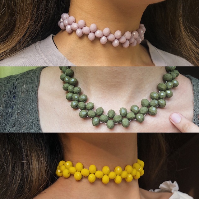 JO BEADS NECKLACE// KALUNG MANIK CHOKER CRYSTAL