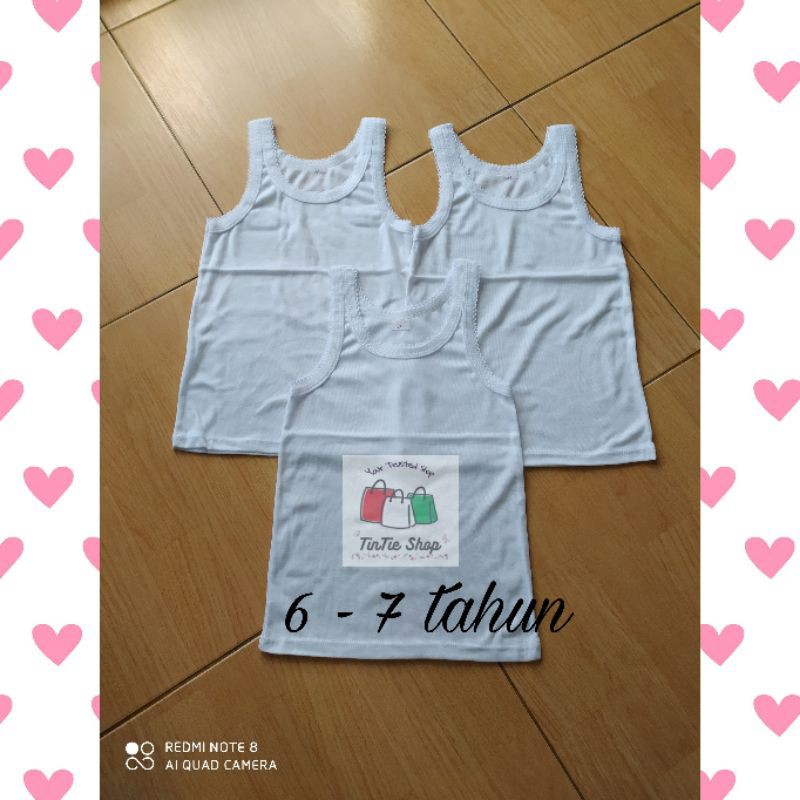 Singlet kaos Dalam Anak Bahan Halus (28) 6-7 tahun