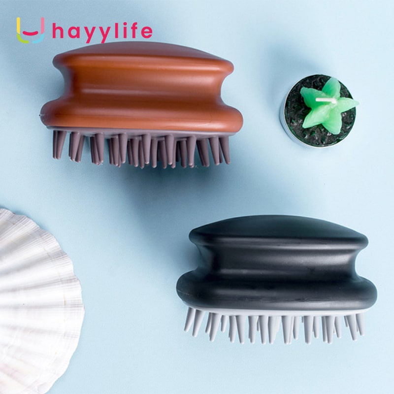 HAYYLIFE Soft Hair Washing Brush Massage Sikat Keramas Silikon Kulit Kepala Ketombe Silicone Scalp Comb Wash HL-BBB553-3