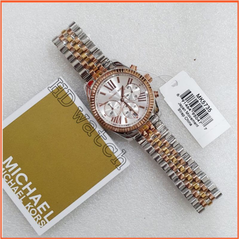 JAM TANGAN WANITA MICHAEL KORS LEXINGTON MK5735 / MK 5735 STAINLESS ORIGINAL