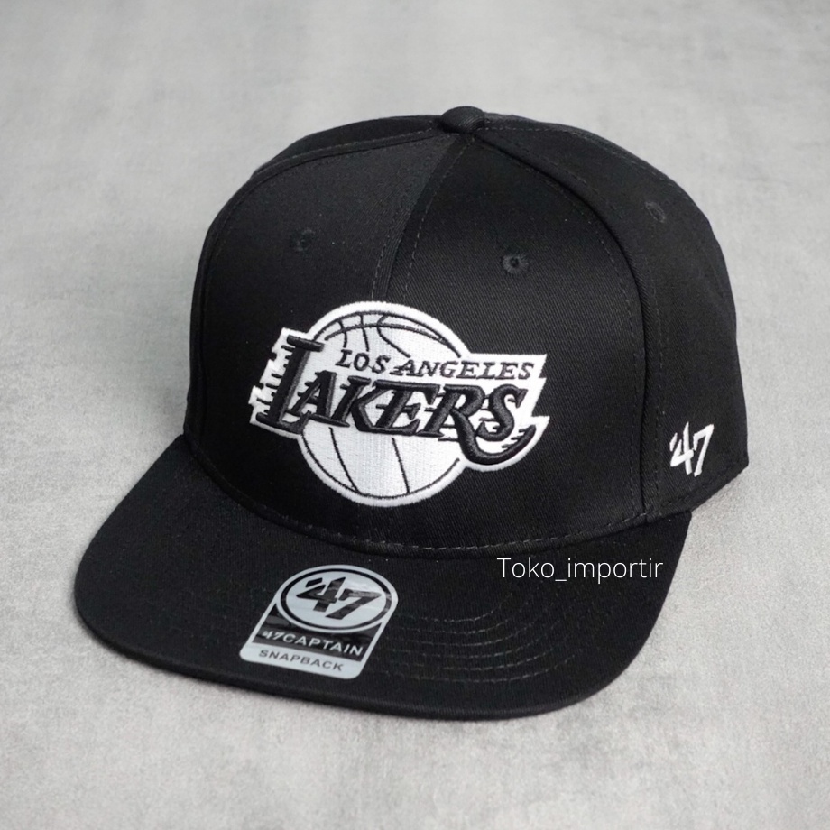 Topi Lakers Los Angels Snapback topi baseball pria Import Mirror ORI