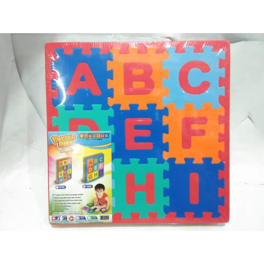 Mainan Puzzle Busa - Puzzle Mini Huruf Angka Edumats - 36pcs - 10HA
