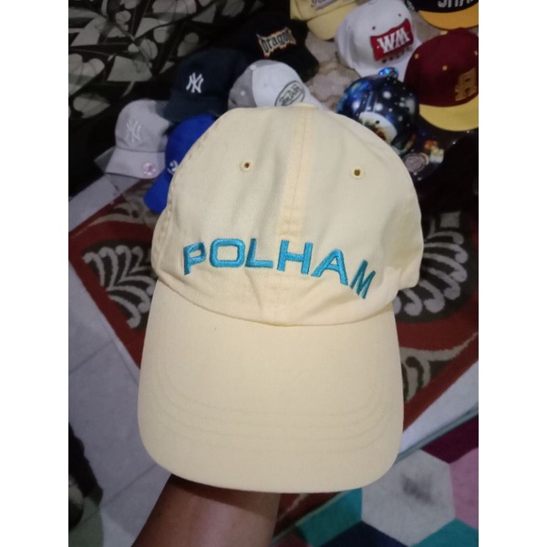cap polham strap kulit