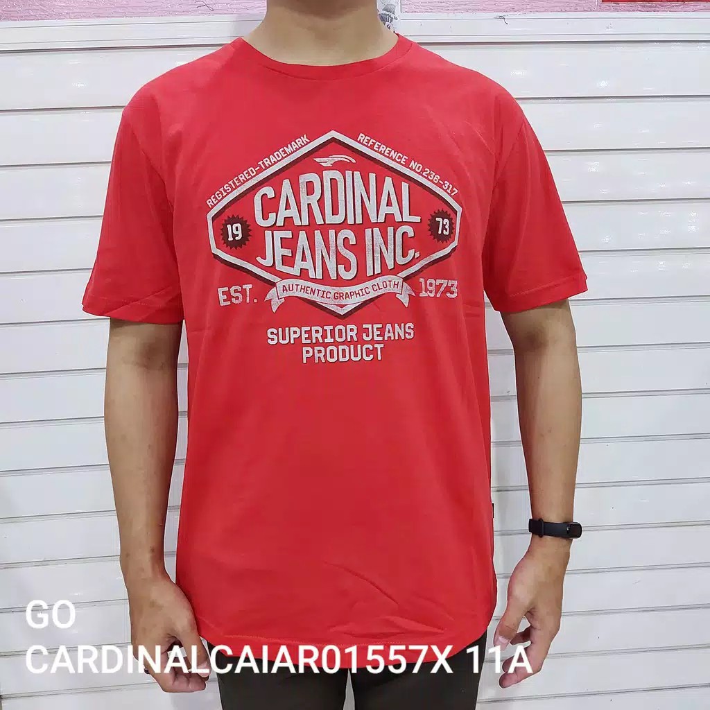 BB CARDINAL JEANS KAOS Cowok Pakaian Pria Lengan Pendek Santai