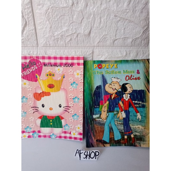 

Note kecil gambar popoye & hello kitty,12×15,5