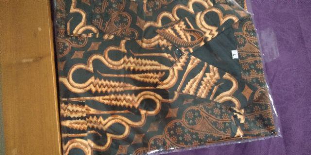Kemeja Batik Parang Sogan Lapis Furing Batik Katun Primisima Batik Solo Batik Coklat Brown