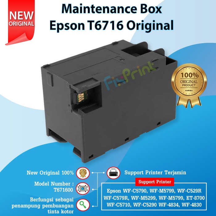 Maintenance Box Epson T6716 T671600 Reset Waste Tank Printer WF-C5790