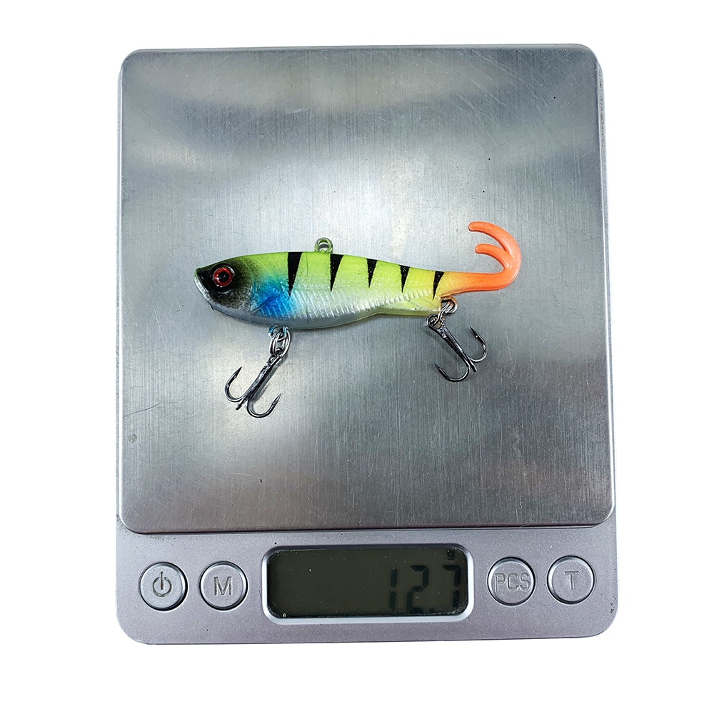 1 Pc Umpan Pancing Soft Bait VIB Bentuk Ikan Imitasi 6.5cm 12g Dengan Kail