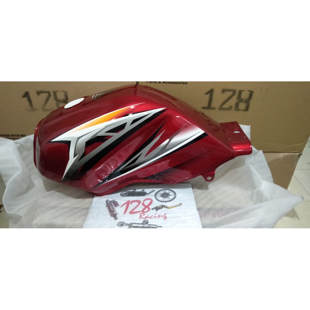 Tangki Striping Fuel Tank NOS Yamaha Scorpio Z Tahun 2008 Warna Merah Maroon Original Yamaha 5BP