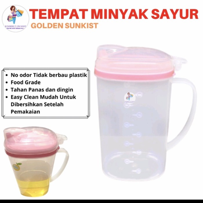 Golden Sunkist Tempat Minyak Goreng Wadah Minyak Goreng 1 Ltr/2 Ltr