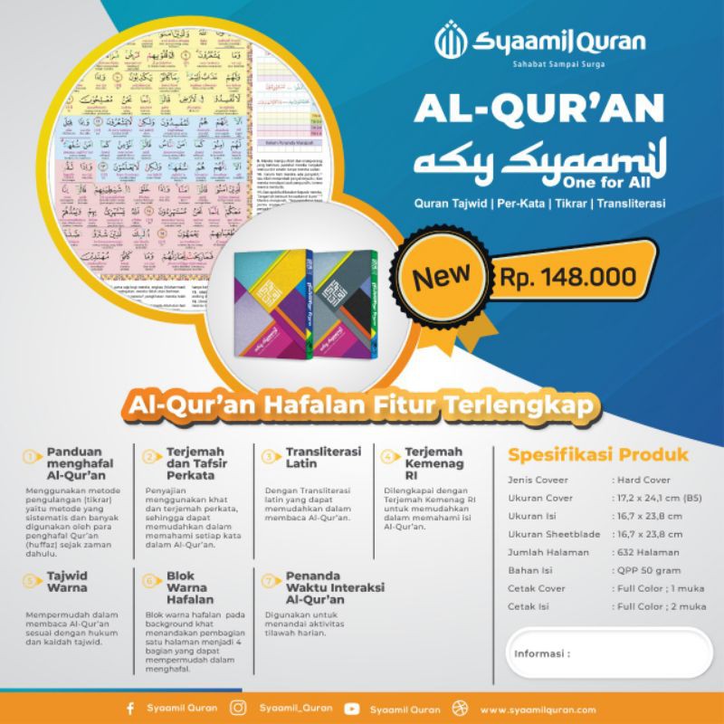 Jual Al Quran Hafalan Fitur Terlegkap B5 On For All Syamil Quran ...