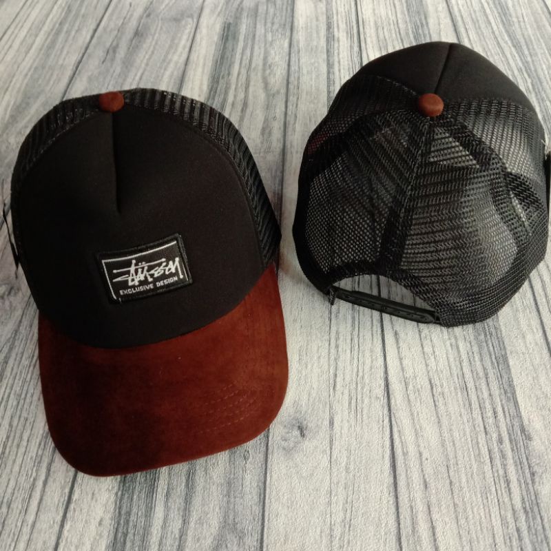 topi trucker stussy kualitas premium untuk pria dan wanita