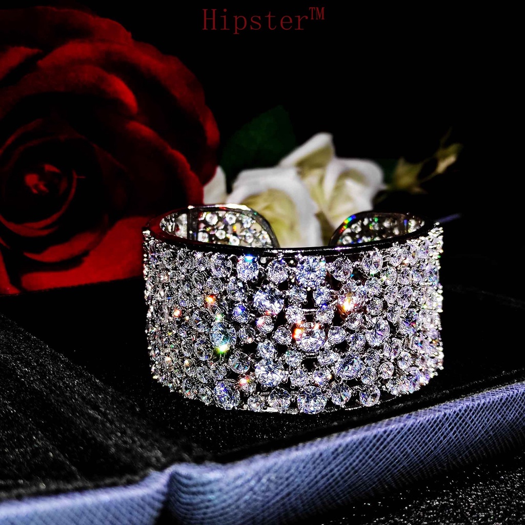 Moissanite Bracelet Opening Adjustable