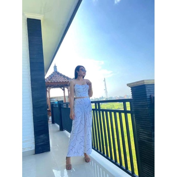 Set Tanktop Rayon motif cacing